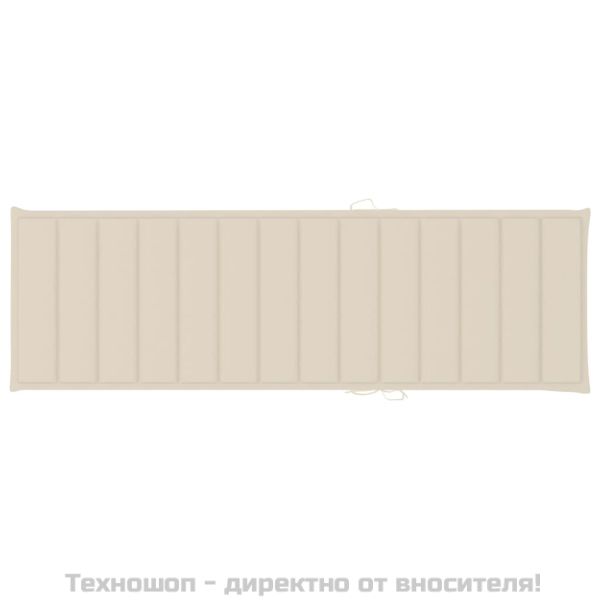 Двоен шезлонг с кремави шалтета, импрегнирано борово дърво