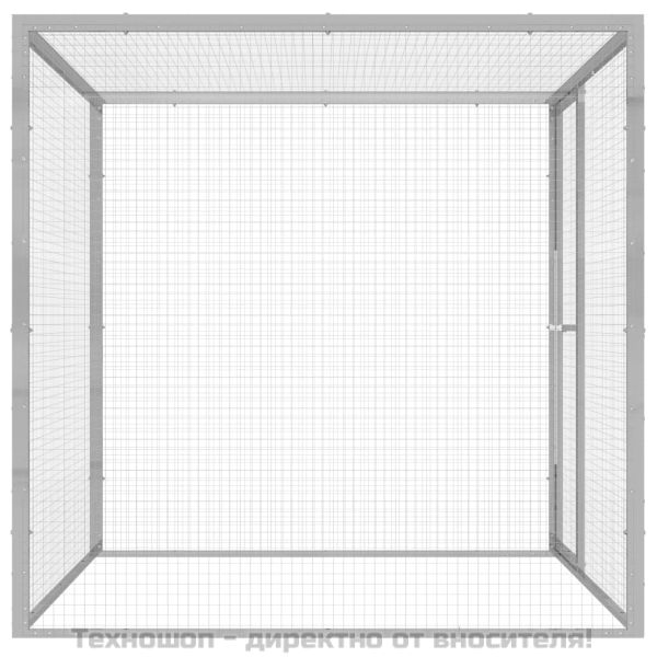 Клетка за котки 1,5x1,5x1,5 м поцинкована стомана