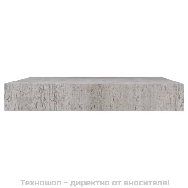 Окачени стенни рафтове, 2 бр, бетонно сиви, 23x23,5x3,8 см, МДФ