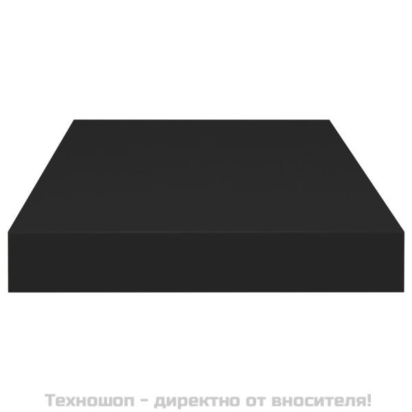 Окачен стенен рафт, черен, 50x23x3,8 см, МДФ