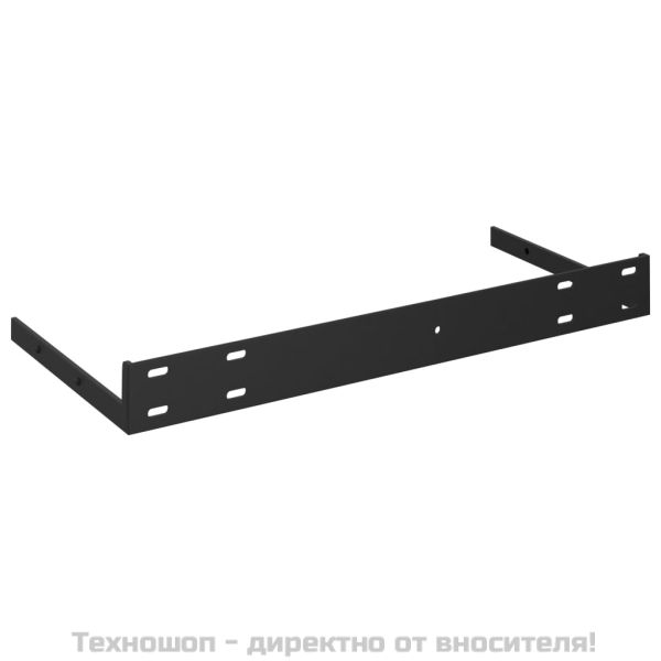 Окачен стенен рафт, черен, 40x23x3,8 см, МДФ