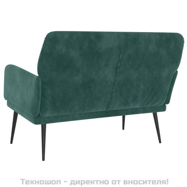 Пейка, тъмнозелена, 108x79x79 см, кадифе