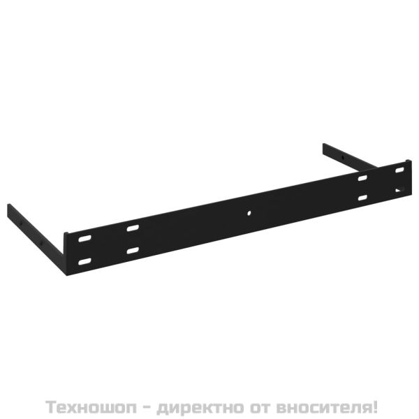 Окачени стенни рафтове, 2 бр, черен гланц, 60x23,5x3,8 см, МДФ