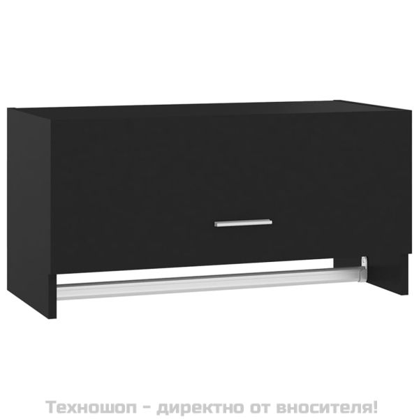 Гардероб, черен, 70x32,5x35 см, инженерно дърво