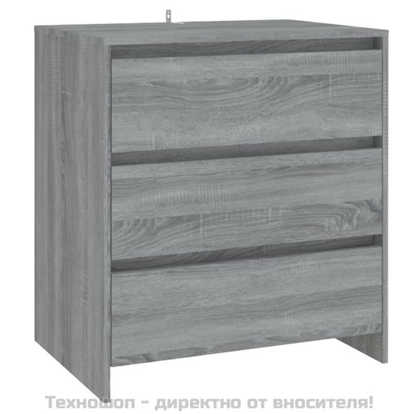 Бюфети, 3 бр, сив сонома, инженерна дървесина