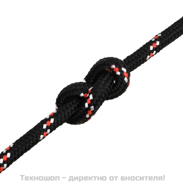 Въже за лодка черно 16 мм 100 м полипропилен