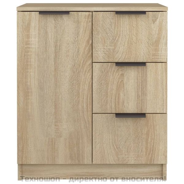 Сайдборди, 2 бр, дъб сонома, 60x30x70 см, инженерно дърво