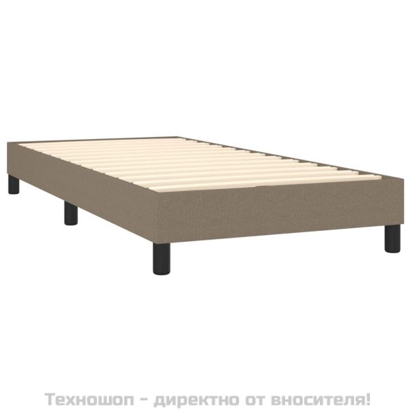 Рамка за легло с пружини, таупе, 80x200 см, плат