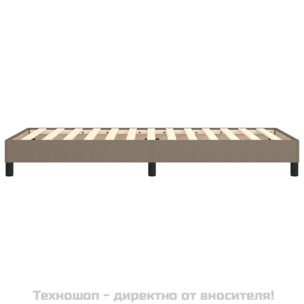Рамка за легло с пружини, таупе, 80x200 см, плат