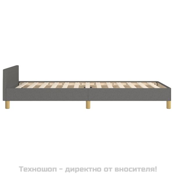 Рамка за легло без матрак, тъмносива, 100x200 см, плат