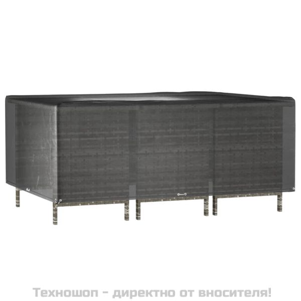Калъф за градинска мебел 2 бр 12 капси 270x180x90см правоъгълни