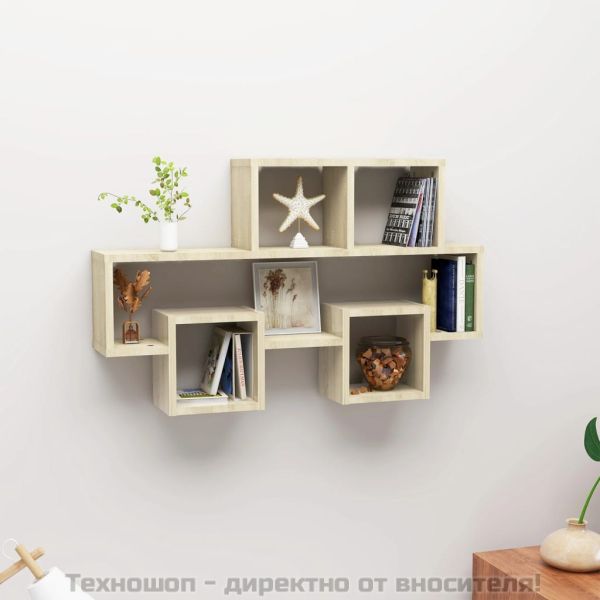 Стенен рафт във форма на кола, дъб сонома, 82x15x51 см