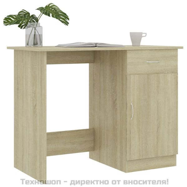 Бюро, дъб сонома, 100x50x76 см, инженерно дърво