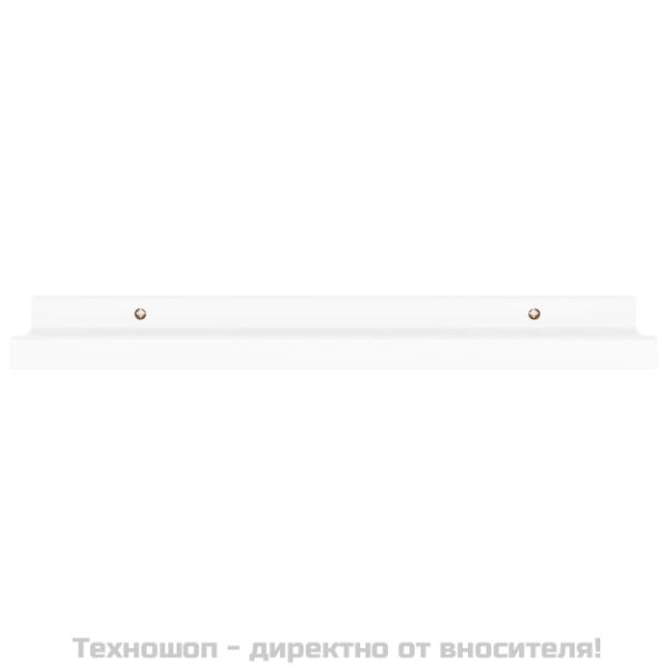 Стенни рафтове, 4 бр, бели, 40x9x3 см