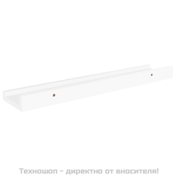 Стенни рафтове, 4 бр, бели, 40x9x3 см