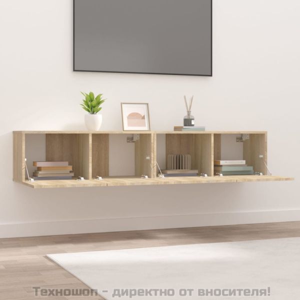 ТВ шкафове 2 бр дъб сонома 80x30x30 см инженерно дърво