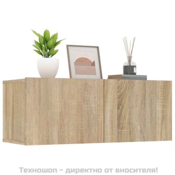 ТВ шкафове 2 бр дъб сонома 80x30x30 см инженерно дърво