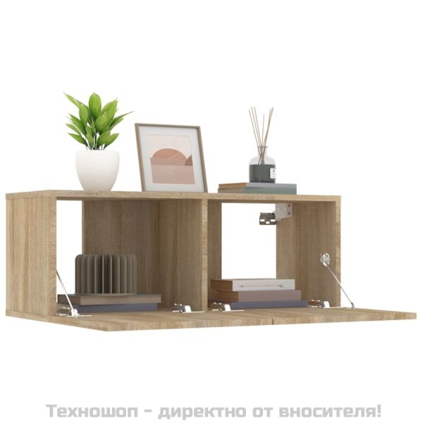 ТВ шкафове 2 бр дъб сонома 80x30x30 см инженерно дърво