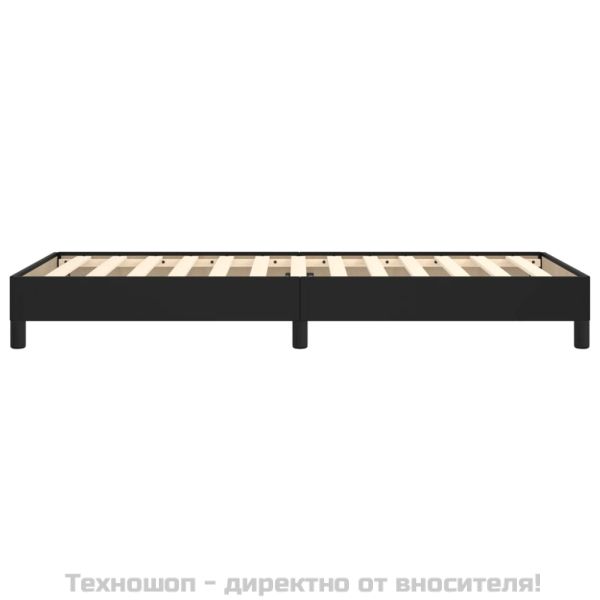 Рамка за легло, черна, 90x200 см изкуствена кожа