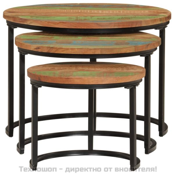 Стифиращи маси, 3 бр, регенерирано дърво масив