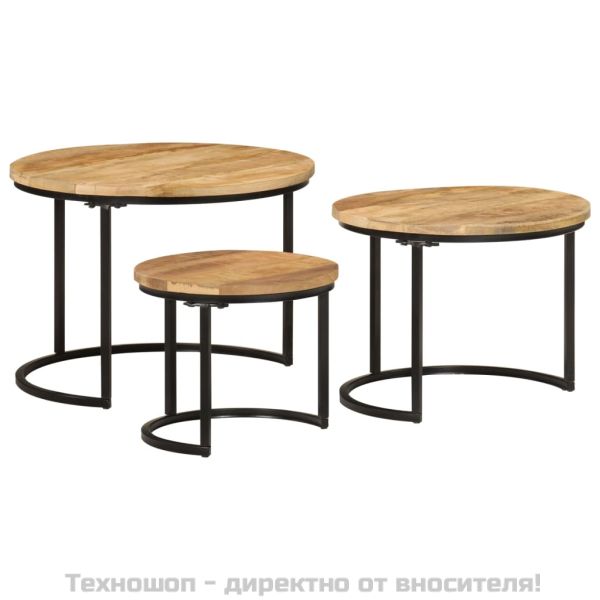 Стифиращи маси, 3 бр, манго масив