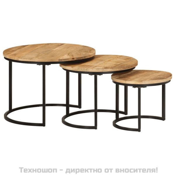 Стифиращи маси, 3 бр, манго масив