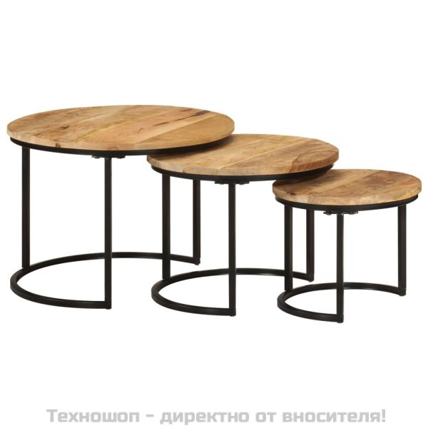 Стифиращи маси, 3 бр, манго масив