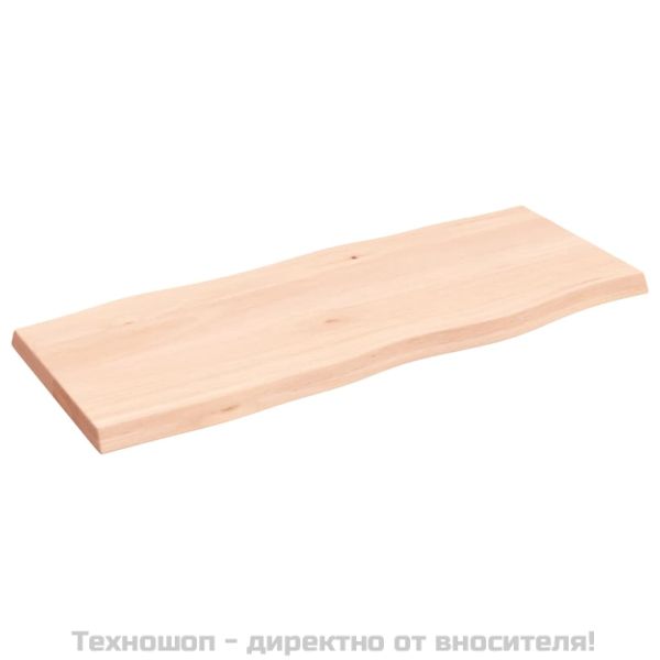 Плот за маса 100x40x(2-4) см необработено масивно дърво жив ръб