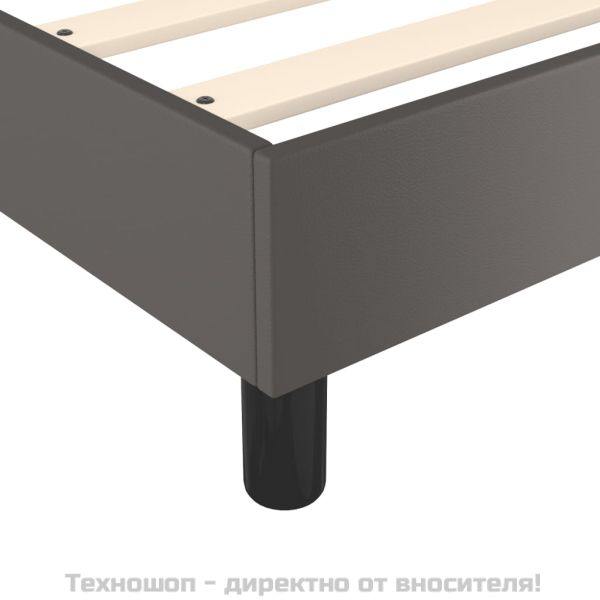 Рамка за легло с пружини Сив 100x200 см изкуствена кожа