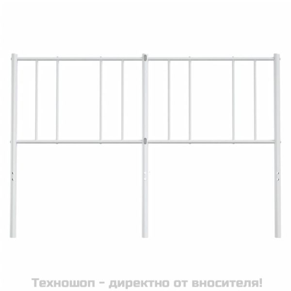 Метална резервна табла за легло, бяла, 160 см