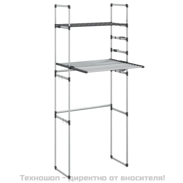 Рафт за пералня 77x52x192 см алуминий