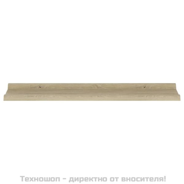 Стенни рафтове, 4 бр, сонома дъб, 80x9x3 см