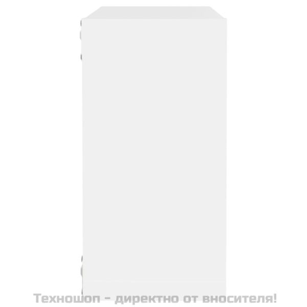 Стенни кубични рафтове, 6 бр, бели, 30x15x30 см
