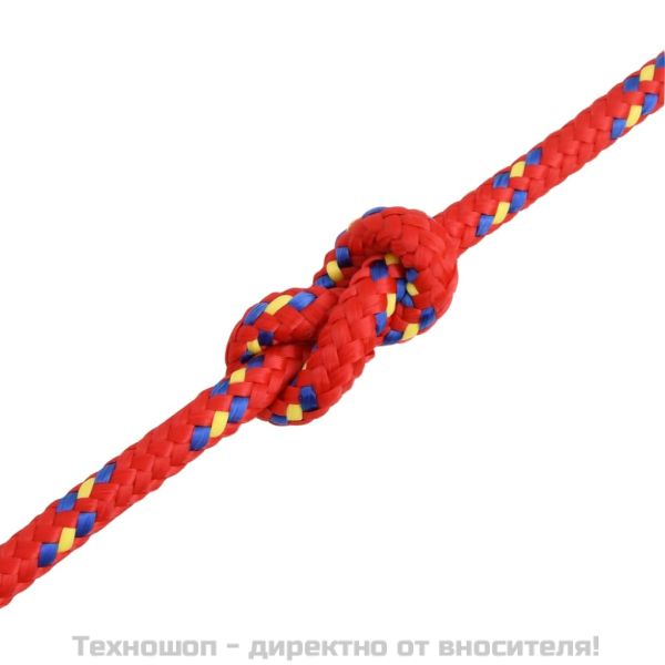 Въже за лодка Червено 10 мм 500 м полипропилен
