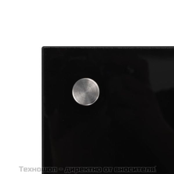 Кухненски гръб, черен, 100x60 см, закалено стъкло