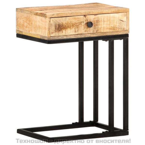 U-образна странична маса 45x30x61 см мангово дърво масив