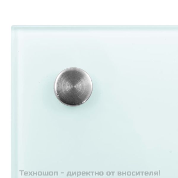 Кухненски гръб, бял, 80x40 см, закалено стъкло