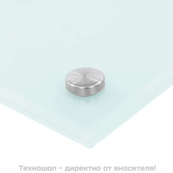 Кухненски гръб, бял, 90x40 см, закалено стъкло