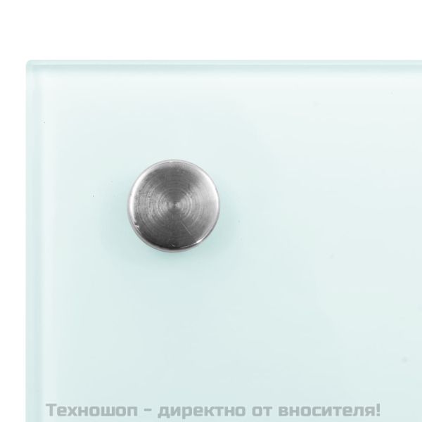 Кухненски гръб, бял, 90x50 см, закалено стъкло