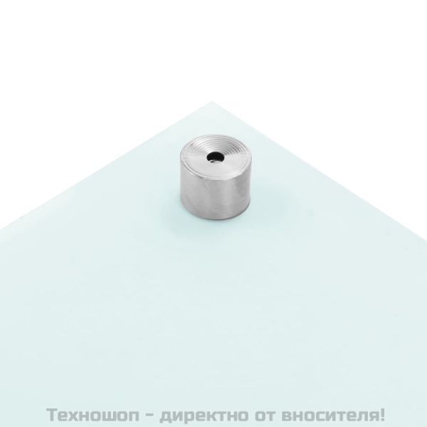 Кухненски гръб, бял, 90x50 см, закалено стъкло