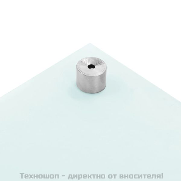 Кухненски гръб, бял, 90x60 см, закалено стъкло