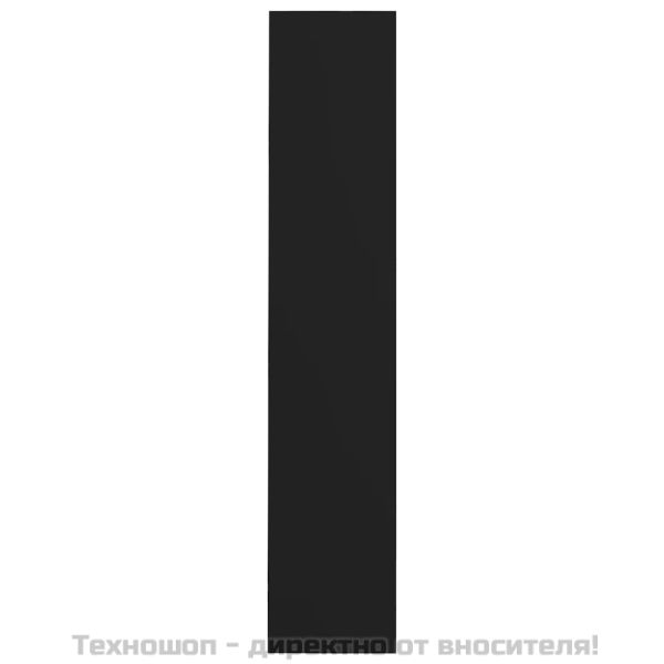 Стенен шкаф за обувки, черен, 80x18x90 см, инженерно дърво