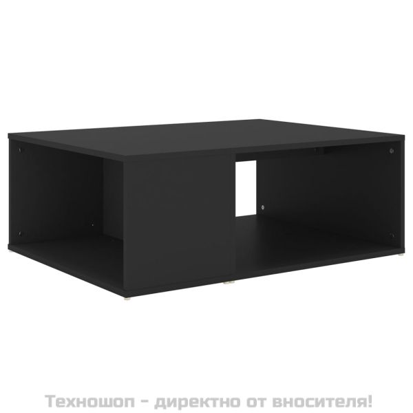Маса за кафе, черна, 90x67x33 см, инженерно дърво