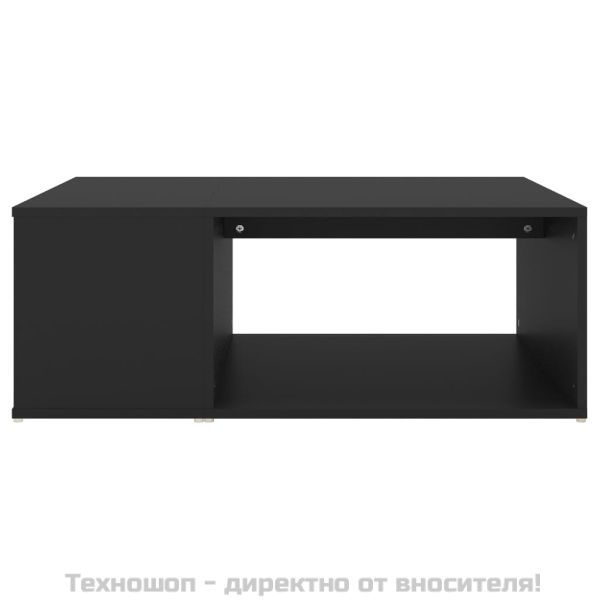 Маса за кафе, черна, 90x67x33 см, инженерно дърво