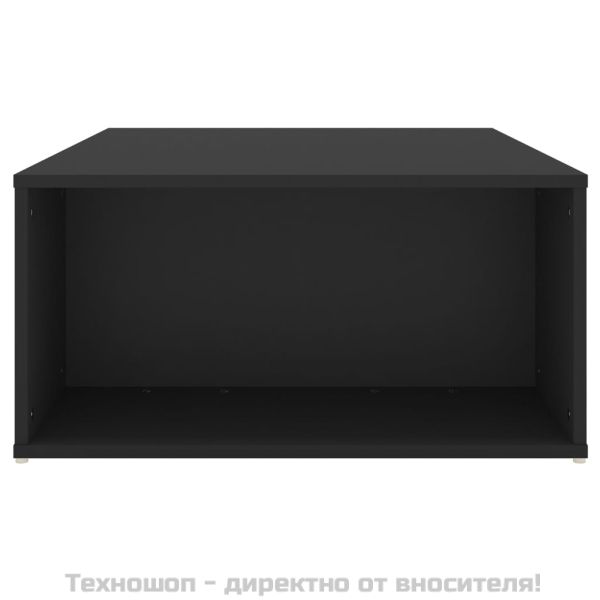 Маса за кафе, черна, 90x67x33 см, инженерно дърво