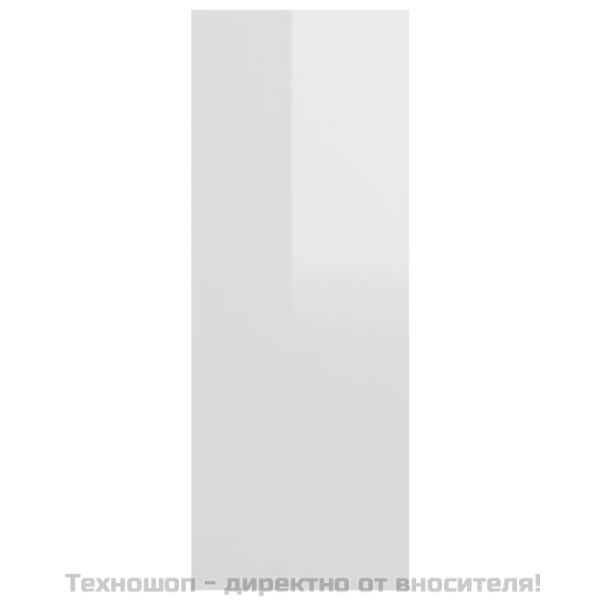 Конзолна маса, бял гланц, 105x30x80 см, инженерно дърво