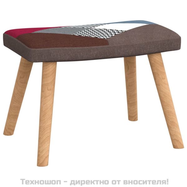 Релаксиращ стол с табуретка, пачуърк, плат