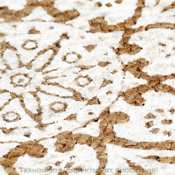 Подложки за хранене, 6 бр, бели, 38 см, кръгли, юта