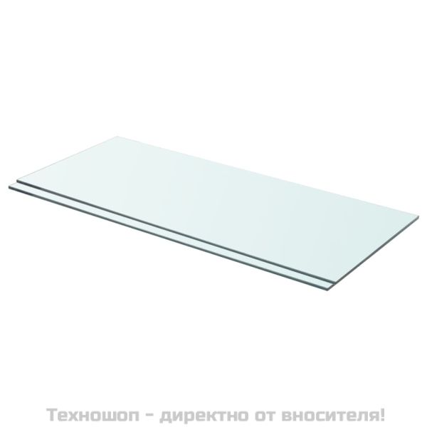 Рафтове, 2 бр, панели прозрачно стъкло, 70x30 см