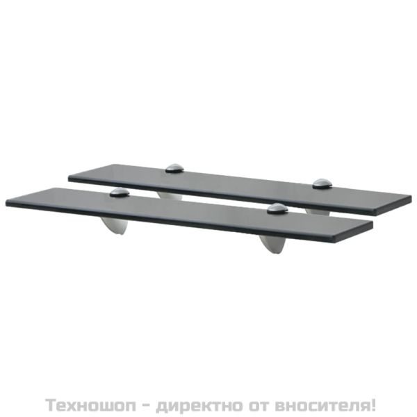 Подвижни рафтове, 2 бр, стъкло, 50x10 см, 8 мм